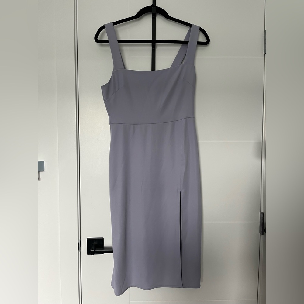 Aritzia Babaton 90s midi slit dress lilac - Picture 2 of 4